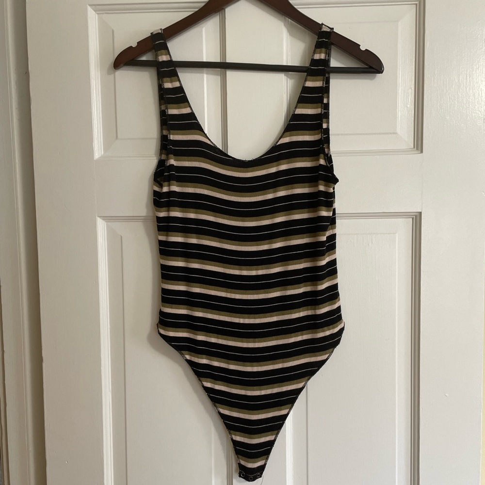 Free People Striped Body Suit